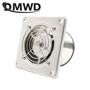 Ventilateurs DMWD en acier inoxydable Ventilateur d'échappement 4 pouces 4 '' salle de toilette salle de bain suspendue de fenêtre murale ventilateur de ventilateur à air
