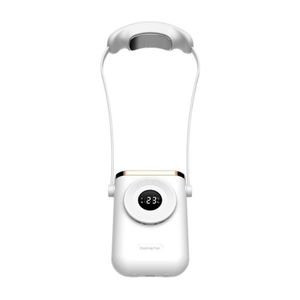 Fans Easmini Neck Fan Portable Badeless USB Oplaadbare stomme sportfans voor buiten afzonderlijke halfgeleider koelventilator