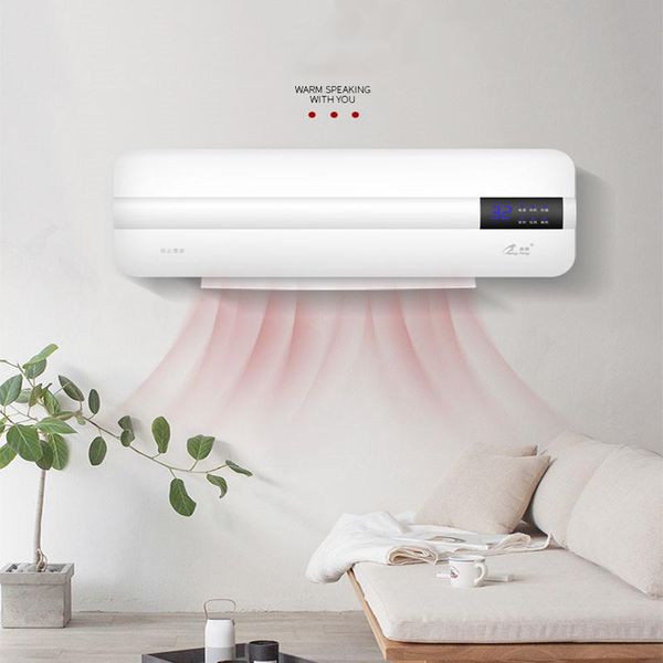 Ventiladores Ahorro de energía Aire acondicionado portátil montado en la pared Ventilador de calefacción Hogar Dormitorio Sincronización Instalación gratuita Control remoto AC 07