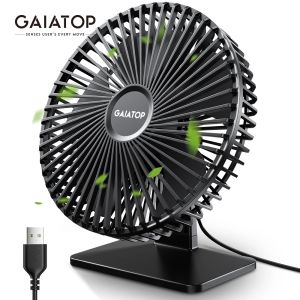 Ventiladores GAIATOP Ventilador de Escritorio Ventilador USB portátil Ventilador de enfriamiento Ajustable de 90 ° Silencio Ajuste de 4 velocidades Ultra silencioso Adecuado para Oficina de Escritorio en casa