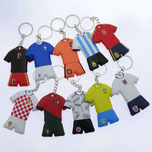 Porte-clés pendentif pour vêtements de l'équipe nationale de football, cadeau pour les Fans