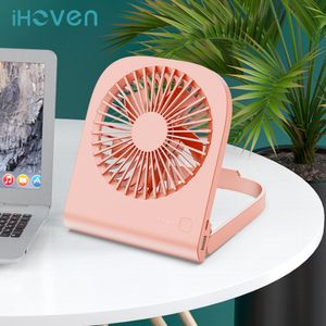 Fans iHoven Draagbare Tafelventilator USB Oplaadbaar met Power Bank 4800mAh 180° Verstelbare Desktop Miniventilator voor kantoorgadgets Thuis