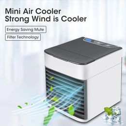 Ventilateurs Mini refroidisseur d'air Portable petit ventilateur de climatisation maison dortoir bureau bureau Mobile multifonctionnel ventilateur de refroidissement humidificateur