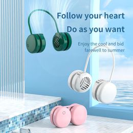 Fans Outdoor Portable Neck Fan Electric Wireless Hanging Neck Fan Mini Fan USB Wearable Neckband Fan Sports Fan For Home Office Fan