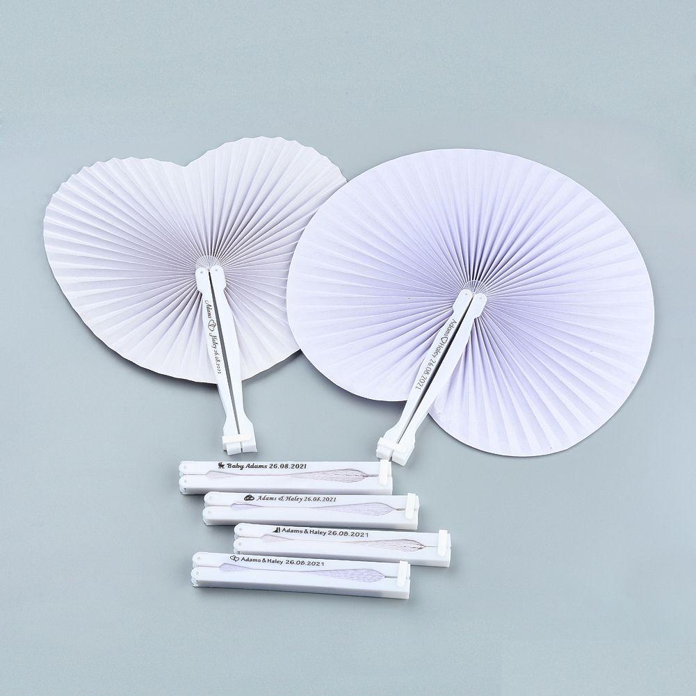 Fãs Guarda-sóis New European Supplies White Love Blank Paper Fan Wholesale Drop Delivery Party Events Accessories Dhxxt