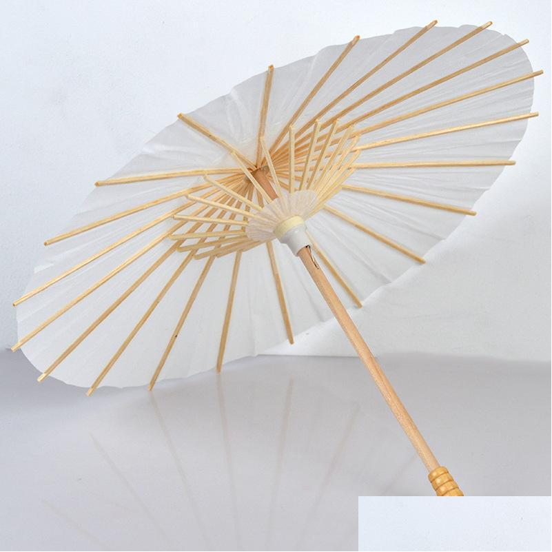 Fans parasols wit papier paraplu pographs kunst display parasol accessoire bruid decor home decoratie drop levering feest dhv0o