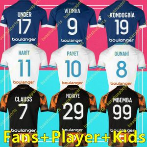 FANS speler 2023 2024 voetbalshirts VITINHA maillot de foot 23 24 AUBAMEYANG man KIDS voetbalshirt hommes enfants NDIAYE Marseille KONDOGBIA RENAN LODI SARR