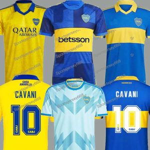 Fans Joueur 2023 Boca Juniors Maillots de football Villa Saio Hommes Enfants Benedetto Saio Camisa de Futebol 23 24 Maillot de football Jersey Tevez Carlitos