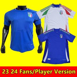 Fans Speler 2024 Italië EURO Cup voetbalshirts CHIESA BARELLA BELOTTI ZANIOLO RASPADORI JORGINHO VERRATTI 125e verjaardag voetbalshirt
