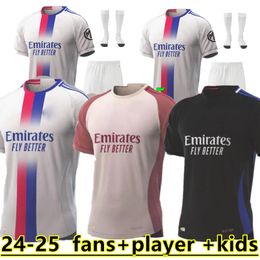 Fans speler 24 25 Maillot Lyon voetbaltruien 2024 2025 Olympique lyonnais ol digitale 3e vierde shirts Traore Memphis Men Football Shirt Kids Kits Uitrusting Bruno G 8