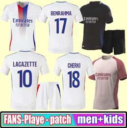 Fans speler 24 25 Maillot Lyon voetbaltruien 2024 2025 Olympique lyonnais ol digitale 3e vierde shirts Traore Memphis Men Football Shirt Kids Kits Uitrusting Bruno G