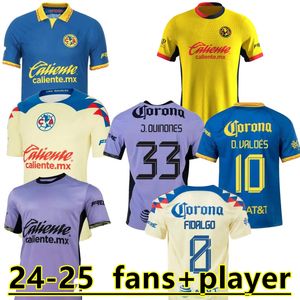 Tamaño S-4XL 2023 2024 2025 Liga MX Club America Soccer Jerseys R.Martinez Giovani Home Away de tercer chaleco de entrenamiento 24 25 Football Men and Women Shirt Fans Jugador 888888