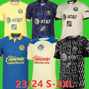 Fans Joueur Liga MX Club America 2023 2024 Maillots de football R.MARTiNEZ GIOVANI F.VINAS à domicile 3ème formation 22 23 24 Football hommes et femmes chemise S-3XL 65468