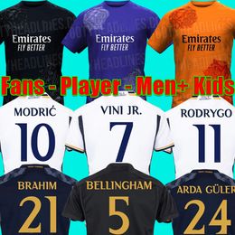 3XL 4XL BELLINGHAM VINI JR voetbalshirts 23 24 voetbalshirts RODRYGO MODRIC CAMAVINGA 2023 2024 vierde thuisfans spelerversie heren kinderkits 4e