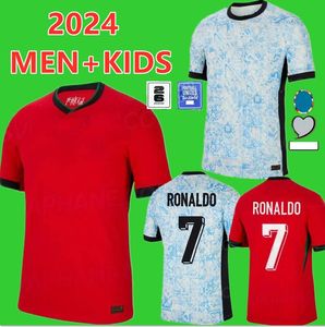 FANS Player Soccer Jerseys Ronaldo 2023 2024 Accueil 23 24 CR7 DANILO Hommes Football Shiirt Enfants Portugal BRUNO FERNANDES JOAO FELIX RUBEN RAFA LEAO 999