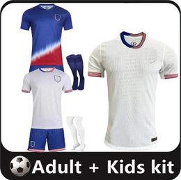 Fans Joueur USAS PULISIC Soccer Jerseys 2024 2025 Copa America 24 25 Home Away Hommes Enfants Kit Football Chemises SMITH ADAMS MORGAN BALOGUN 16-4XL