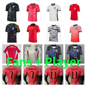 Fans Player versie 2023 2024 2025 Korea Heungmin Kangin Hechan Soccer Jerseys National Team South Son Guesung Minjae Inbum Jaesung 24 25 voetbal Mannen kinderen