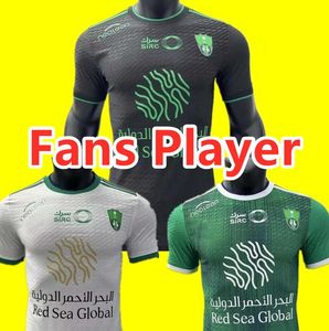 Version du joueur des fans 23/24 Al-Ahli Saudi Soccer Jerseys 2023 2024 Firmino Mahrez Gabriel Veiga Chemise Demiral Saint-Maximin Kessie Ibanez Uniforme de football