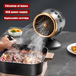 Fans Draagbare Desktop Afzuigkap Geluidsarme Keuken Afzuigventilator Hoogte Hoekverstelling Afzuigkap Afzuigkap voor BBQ Hot Pot