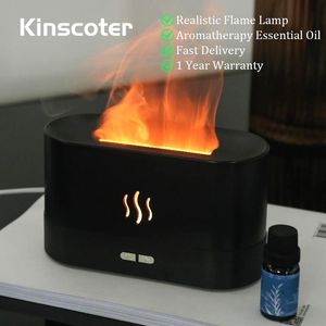 Fans réaliste flamme humidificateur d'air huile essentielle diffuseur de parfum aromathérapie pulvérisateur pour sport Yoga SPA