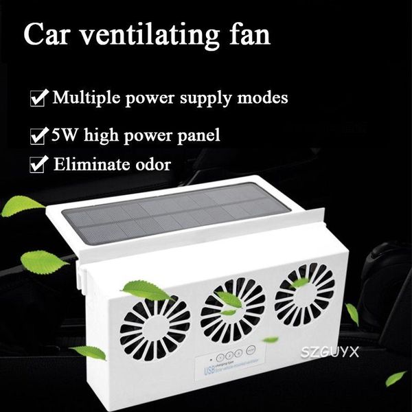 Ventilateurs de véhicule à double charge solaire / USB