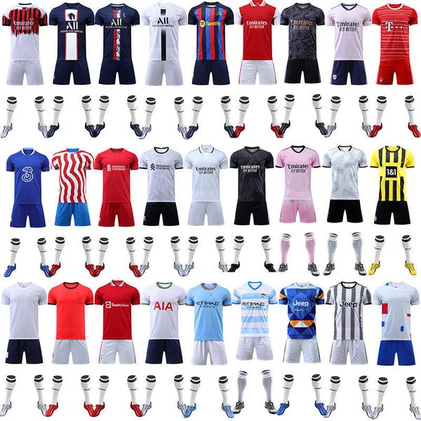 Fans Tops Camiseta de fútbol 22 23 cuartos de liga clubes uniformes del equipo nacional uniformes de fanáticos personalizados de secado rápido que no se desvanecen