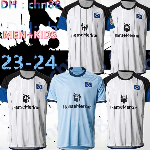 Fans Tops Camisetas de fútbol Hamburger SV VAGNOMAN ONANA LEIBOLD REIS KITTEL GLATZEL DUDZIAK 2024 HSV Kit para niños Camisetas de fútbol UniformesH240312