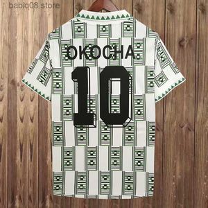 Fans Tops Tees 1994 1996 1998 OKOCHA FINIDI Mens Retro Voetbalshirts Nationale Team KANU Thuis Groen Wit Uit Voetbalshirt Korte Mouw Uniformen T230720