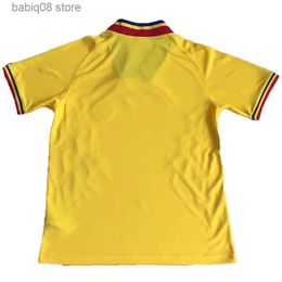 Fans Tops Tees 1994 Roemenië Nationaal Team Heren voetbalshirts HAGI RADUCIOIU POPESCU ROEMENIË Home geel uit rood RETRO voetbalshirt korte mouw T230720