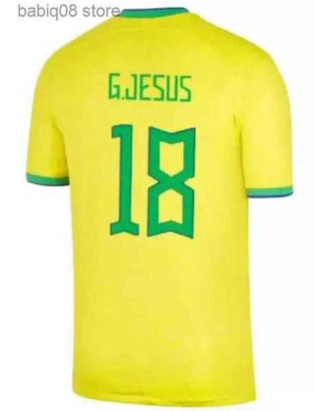 Fans Tops Tees 2022 23 Camiseta de futbol PAQUETA COUTINHO BRÉSILS maillots de football maillot de football FIRMINO brasil 22 23 MARQUINHOS VINI JR ANTONY SILVA DANI ALVES GJESU