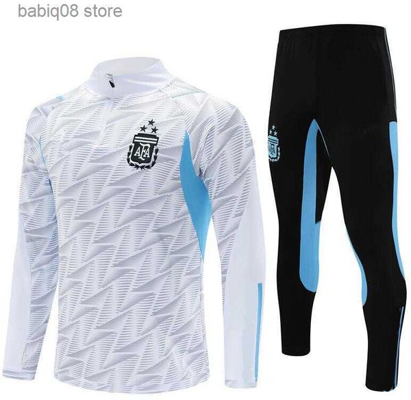 Les fans en tête de t-shirt 22 23 24 3 étoiles argentine jersey messis Messis Training Football Shirt Maradona Di Maria 22/23/24 hommes Kits Kit Tracksuit SetSe