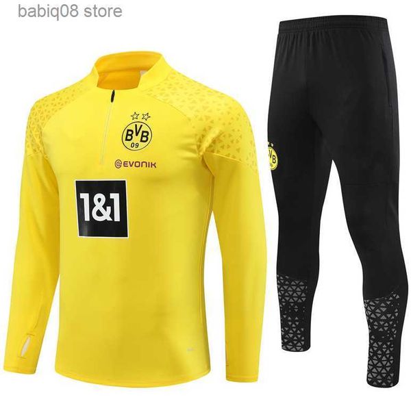 Fans Tops Tees 23 23 24 Dortmund Borussia Sets de fútbol Soccer Traje de entrenamiento Survetement Fnmecha Kamara 2023 2024 Reus Bellingham Hummels Reyna Brandt Men Kids Kit M