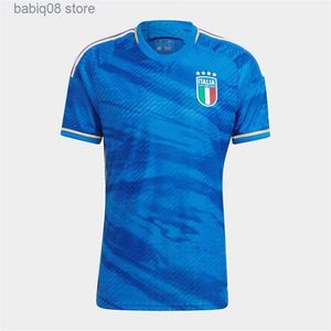 Fans zijn bovenaan T -stukken 2324 Italia Chiesa voetbaltruien 2023 Italië 125e Raspadori Verratti Barella Donnarumma Shirt Totti Lorenzo Politano Zaniolo Miretti Football Unif