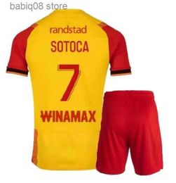 Fans Tops Tees 2324 RC Lens Sainte Barbe Jerseys de fútbol Openda Buksa Kakuta Sotoca Fofana da Costa Maillot de Foot Medina OreBa Gradit Frankowski 2023 2024 Medina Foot