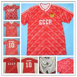 Fans Tops Tees 86 88 89 90 Rétro URSS CCCP Union soviétique Maillots de football Igor Belanov MASCITTI Bobrov BLOKHIN Buryak Chislenko Gavrilov Ivanov Zavarov Footb J240309