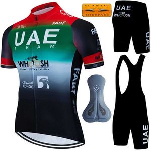 Fans tops T -stukken fietsbroek heren triathlon set uae professioneel shirt shirt shirt jacket team 2024 lasers snijden q240511