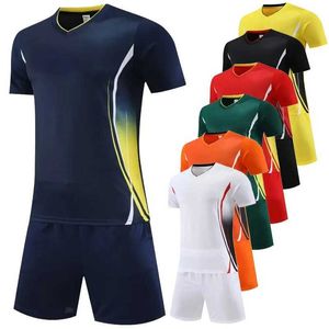 Fans Tops Tees Custom Men Football Jersey Set Short Sleeve Print Number Men Soccer Kits 2023 2024 Professionele vrouwen Sport Nieuw trainingspak Y240423