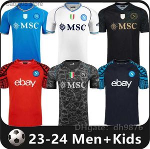 Fans tops TEES Maradona 23 24 Napoli voetbalshirts Napels Napels volwassen gezicht Game Speciaal voetbalshirt 2023 2024 Men Kids Kit Koulibaly Uniform Kvaratskhelia Osimhen Loza