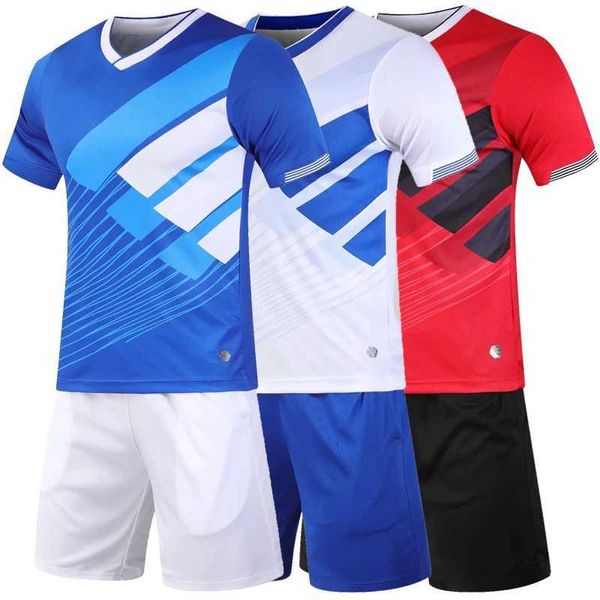 Fans Tops Tees Nuevas camisetas de fútbol de niños para adultos Set Schent Soccer Socer Ropa de fútbol de manga corta Soccadores de fútbol en blanco.