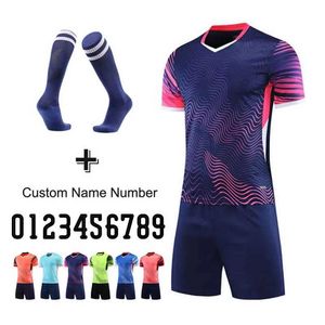 Fans zijn tops TEES NIEUWE MANNEN JONGENS SUBLIMATION VOETBAL JERSEYS SET KINDEREN SOCUCER UNIFORD MENS TEAM Voetbaltraining Jersey Suits Diy Custom Y240423