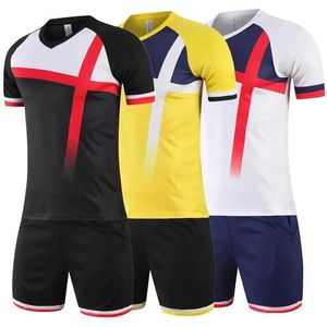 Les fans en tête de t-shirt New Mens Kids Soccer Jerseys Set Survitement Football Kits Mens Football Uniforms Cost Nom Custom Maillot Football Y240423