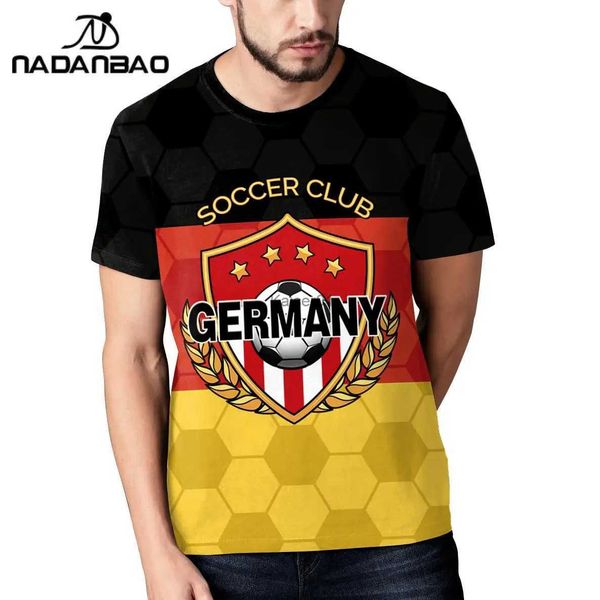 NADANBAO 2022 Maillot de football respirant et décontracté - T-shirts de football à col rond et manches courtes - Uniforme de l'équipe allemande - Haut surdimensionné