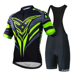 Fans zijn bovenaan TEES Professional Team Bicycle Jersey Set Summer Clothing MTB Uniform Maillot Rope Ciclismo Mens Shorts Q240511