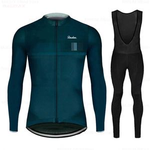 Les fans en tête de t-shirt Raudax 2024 à manches longues Set Vêtements Breathable Mountain Ropa Ciclismo Verano Triathlon Q240511