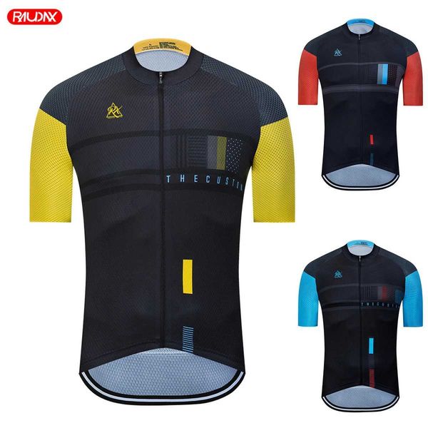 Les fans tops t-shirts Raudax Mens Downhill Jersey Summer Mtb Bicycle Shirt Off-Road Top Sports Costumes Vêtements Q240511