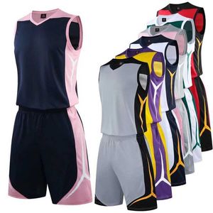Fans zijn tops TEES Sportswear Custom Men Women Basketball Jersey Set Club College Team Professional Basketball Training Uniforms Pak Plus Size Y240423