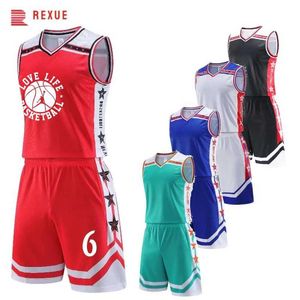 Fans Tops Tees Star Basketball Jersey Sets voor heren basketbal uniform vrouwelijk sportpak kleding ademende truien van hoge kwaliteit set 2021 y240423