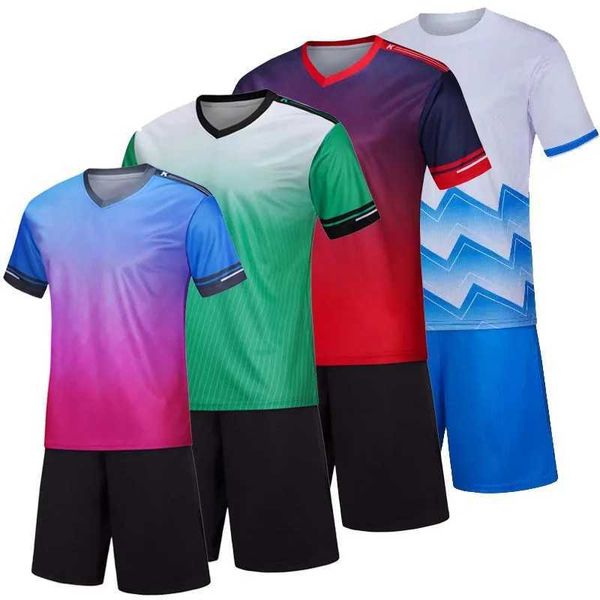 Les fans en tête de TEE survivent football 2021mens Jerseys de football pour enfants Set Football Kit Men Child Futbol Training Uniforms DIY Team Sports Vêtements Y240423