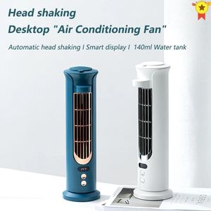 Fans Tour Ventilateur sans Lame Mini Climatiseur De Bureau avec Tête Secouante Mini Ventilateur De Refroidissement par Eau Ventilateur Multifonction Batterie 4000 Mah