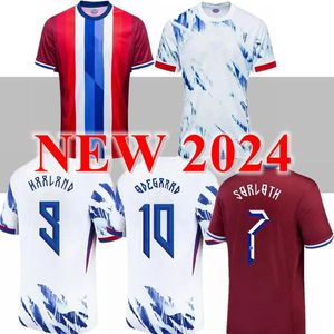 Norvège 2024 2025 Jersey de football Haaland Odegaard Strand Larsen Sorloth Berg Ajer Nusa Bobb Ostigard Vetlesen 24 25 Équipe nationale de football Fans Fans Fans